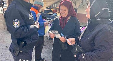 Pehlivanköy'de polisten vatandaşa broşürlü uyarı