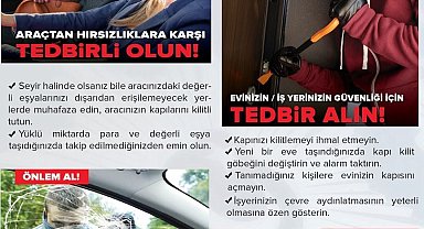 Polisten vatandaşlara hırsızlık uyarısı