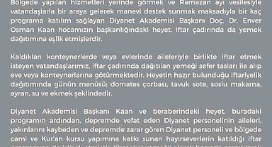 "Depremzedeye makarna" haberine Diyanet İşleri Başkanlığı'ndan sert yanıt