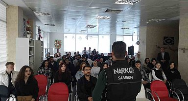 Samsun polisi, uyuşturucuya karşı bilgilendiriyor