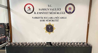 Samsun'da 18 bin 998 adet sentetik ecza ele geçirildi