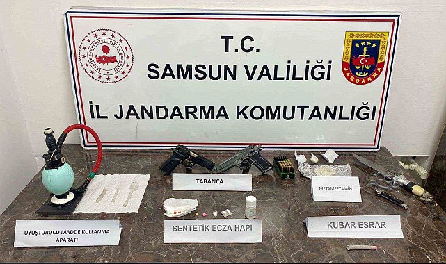 Samsun'da jandarmadan uyuşturucu operasyonu