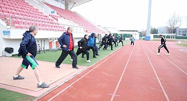 Samsun'da protokol güne sporla başladı