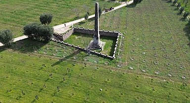 Şeftali bahçesinin tam ortasında 2 bin yıllık tarih