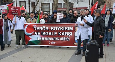 Sinop'ta sağlık çalışanlarından Gazze için "sessiz yürüyüş"