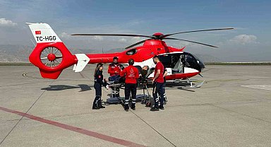 Şırnak'ta kalp yetmezliği olan hasta ambulans helikopterle Diyarbakır'a sevk edildi