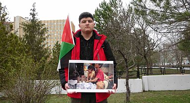 Sivas'ta üniversite öğrencileri Filistin için yürüdü