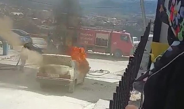 Tavşanlı'da araç yangını