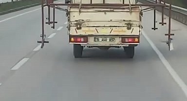 Tehlikeli taşımacılık kamerada...