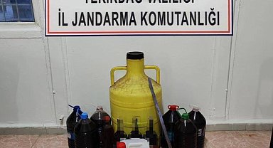 Tekirdağ'da 120 litre kaçak alkol ele geçirildi