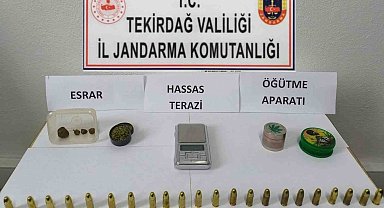 Tekirdağ'da tabanca ve uyuşturucu ele geçirildi
