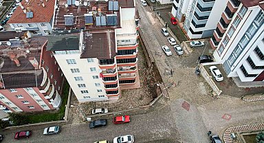 Tokat'ta istinat duvarı devrildi: Faciadan dönüldü