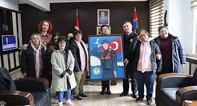 Tokat'ta jandarma Down sendromlu çocukların yüzünü güldürdü