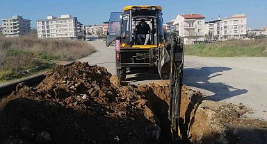 Turgutlu Fatih Sanayi Sitesi'nde yağmur suyu hattı çalışması yapıldı