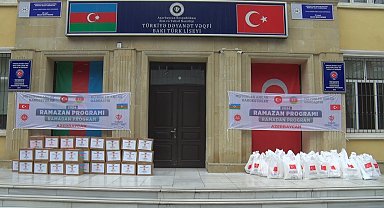 Türkiye Diyanet Vakfı'ndan Azerbaycan'da ihtiyaç sahiplerine bin koli gıda yardımı