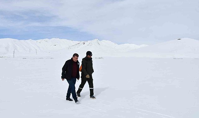 Veteriner ekip, Faraşin Yaylası'nda kalan besiciler için kilometrelerce yol gitti