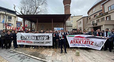 Yalova'da İsrail'in Gazze saldırıları protesto edildi