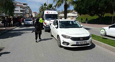 Yaya geçidinde otomobilin çarptığı bisikletli çocuk yaralandı