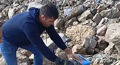 Yiyecek ararken kafasını tenekeye sıkıştıran köpeği itfaiye ekipleri kurtardı