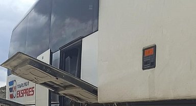 Yolcu otobüsündeki yangın büyümeden söndürüldü