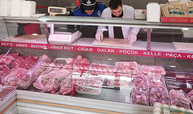 Zabıtadan kasaplara Ramazan denetimi