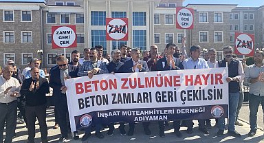 Adıyaman'da hazır beton fiyatlarına tepki
