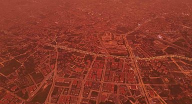 Afrika'dan gelen toz nedeniyle Bolu'da gökyüzü kırmızı, mor ve sarı renklerine büründü