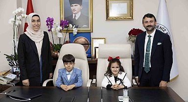 Akdeniz'de başkanlık koltuğuna çocuklar oturdu