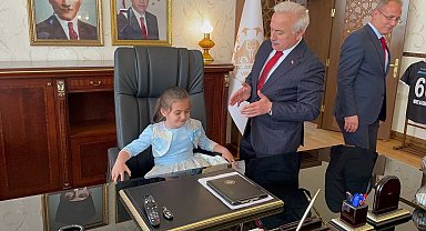 Aksaray'ın çocuk valisi Nisa, "Ağaçlandırma yapın" talimatı verdi