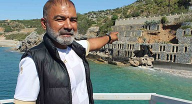 Alanya'da çöken duvarın görsel kirliliğine tepki