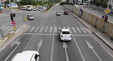 Alanya'da jandarmadan dron destekli trafik uygulaması