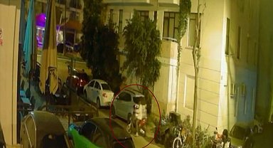 Alanya'da motosikletin çalınma anı güvenlik kamerasında