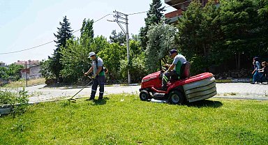 Altıeylül'de parklara bahar bakımı