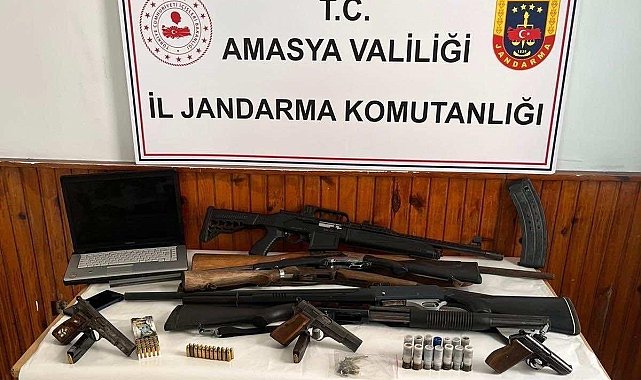 Amasya'da jandarmadan ruhsatsız silah operasyonu