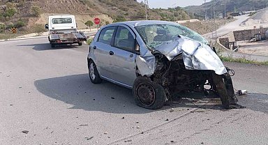 Amasya'da kaza yapan otomobilde can verdi