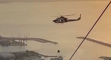 Antalya'da teleferik kazasında mahsur kalanlar helikopterle kurtarıldı