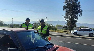 Aydın jandarmasından havadan trafik denetimi