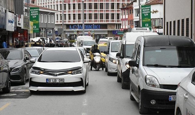 Balıkesir'de mart ayında araç sayısı 599 bin oldu