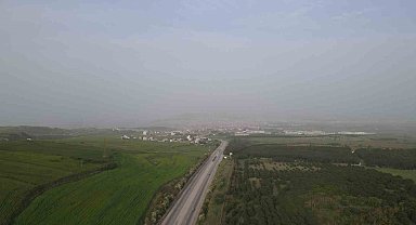 Bandırma semalarındaki Afrika çöl tozu dron ile görüntülendi