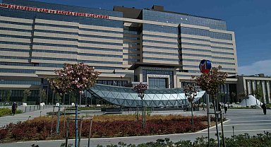 Başakşehir Şehir Hastanesi'nin sakuraları çiçek açtı