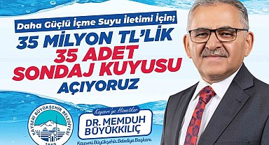 Başkan Büyükkılıç: "35 milyon TL'lik içme suyu sondaj kuyusu açacağız"