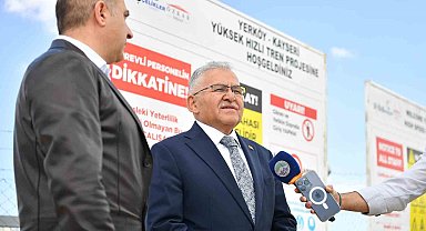 Başkan Büyükkılıç, yüksek hızlı tren hattı projesi şantiyesinde incelemelerde bulundu