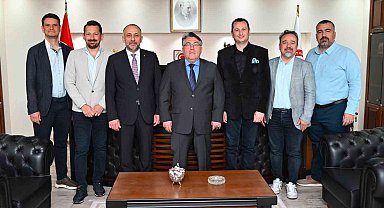Başkan Demir ve Bulutistan Yönetim Kurulu Üyelerinden Rektör Özölçer'e ziyaret