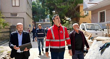 Başkan Gökhan Yüksel, Cevizli'deki balkon çökmesiyle alakalı incelemelerde bulundu