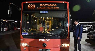Başkan Tugay bayramlaşma programına ESHOT ile başladı