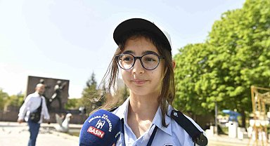 Başkentli minikler trafik denetimine katıldı