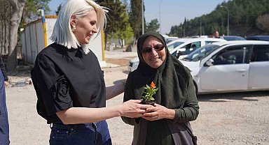 Bilecik Belediye Başkanı Şubaşı, vatandaşlara çiçek hediye etti