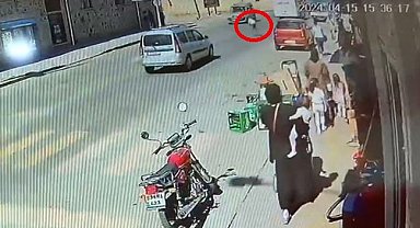 Bisikletli çocuk ticari araca çarptı