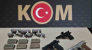 Burdur'da düzenlenen operasyonda 3 adet tabanca ele geçirildi