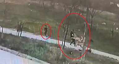 Bursa'da başıboş köpek dehşeti kamerada...Oğlu için kendini feda etti ölümden döndü